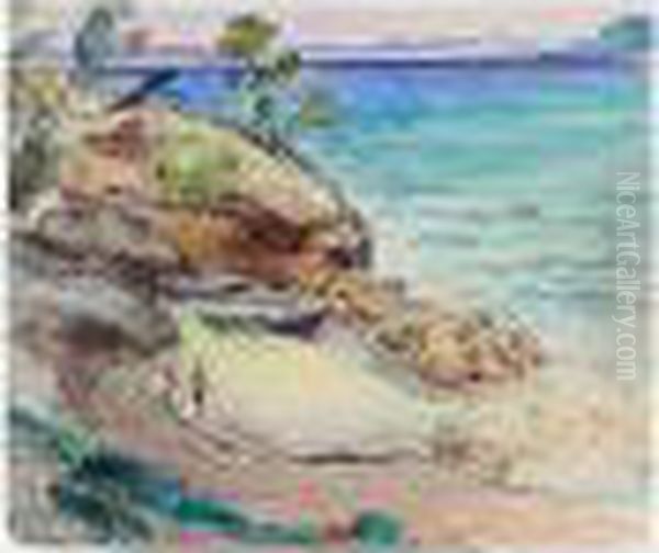 La Crique, Signed Oil Painting by Henri Lebasque