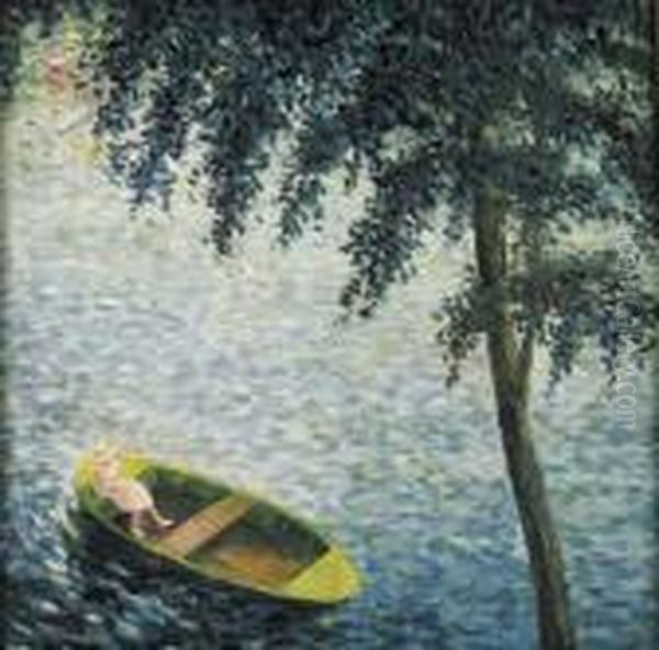 Fillette Sur Une Barque Oil Painting by Henri Lebasque