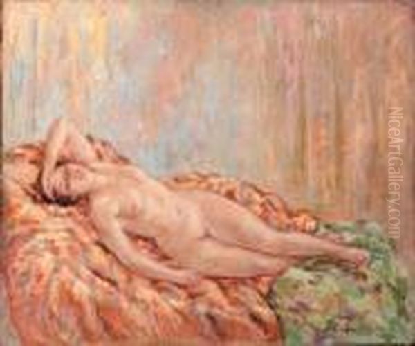 Une Femme Nue Allongee Oil Painting by Henri Lebasque