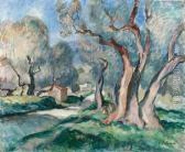 Chemin Sous Les Oliviers Oil Painting by Henri Lebasque