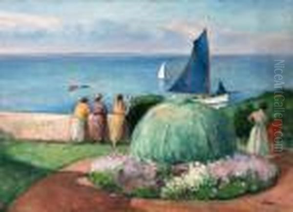 La Voile Bleue, Prfailles Oil Painting by Henri Lebasque