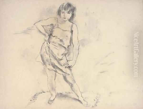 Modele debout Oil Painting by Jules Pascin