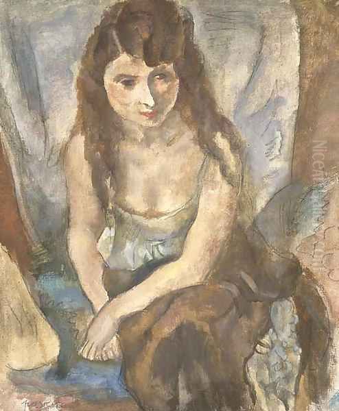 Jeune femme Oil Painting by Jules Pascin