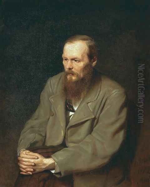 Portrait of the Writer Fyodor Dostoyevsky 1872 Oil Painting by Vasily Perov