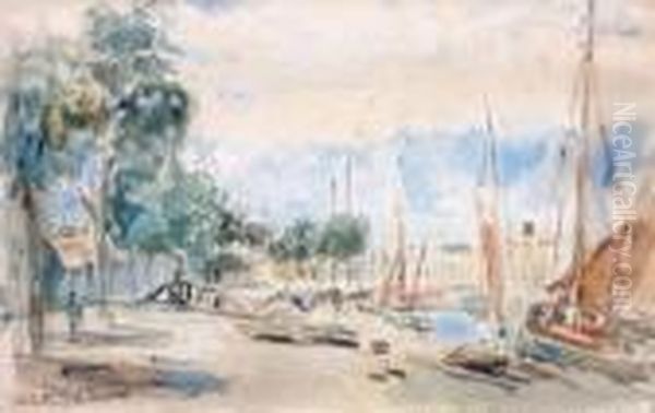 Le Port De La Rochelle Oil Painting by Albert Lebourg