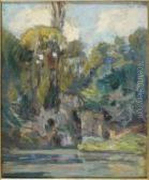 Parc De Versailles Oil Painting by Albert Lebourg