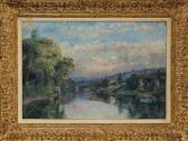 Bords De Seine A Port-marly Oil Painting by Albert Lebourg