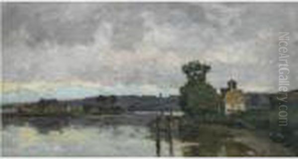 La Seine A Canteleau En Ete Oil Painting by Albert Lebourg