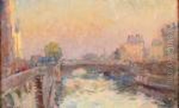 Vue De Paris Oil Painting by Albert Lebourg