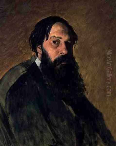 Portrait of the Artist Alekei Kondratevich Sarasov (1830-1897) Oil Painting by Vasily Perov