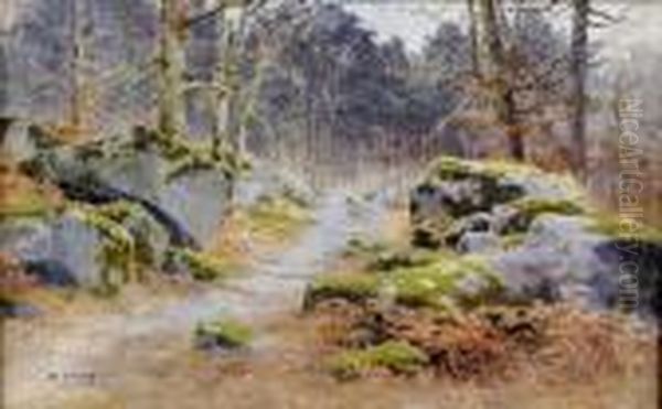 Sous-bois Oil Painting by Albert Lebourg