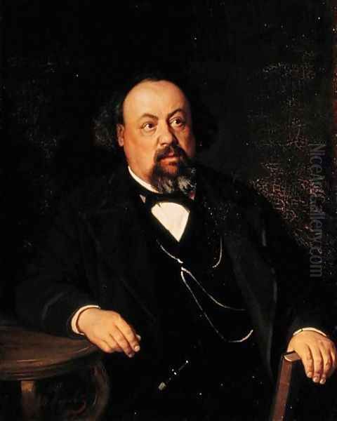 Portrait of Alexey Fiofilaktovich Pisemsky (1821-81), 1862 Oil Painting by Vasily Perov