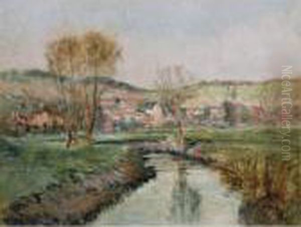 Paysage Au Ruisseau Oil Painting by Albert Lebourg