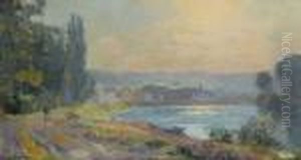 Tournant De La Seine A Bougival Oil Painting by Albert Lebourg