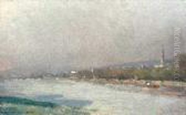 La Seine A Saint-cloud Oil Painting by Albert Lebourg