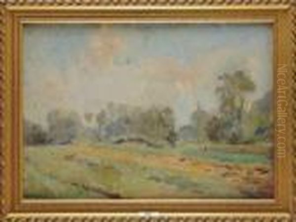 Vue De Hondouville Oil Painting by Albert Lebourg