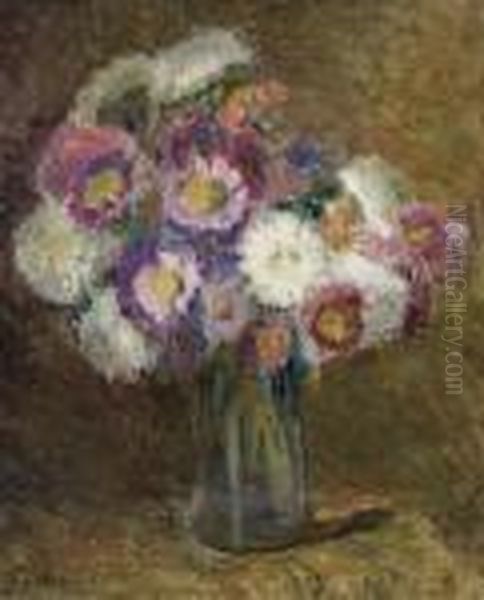 Fleurs Dans Un Vase Oil Painting by Albert Lebourg