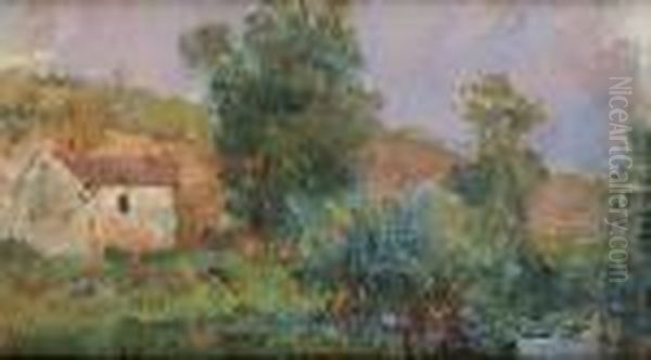 Petite Maison Pres Du Ruisseau Oil Painting by Albert Lebourg