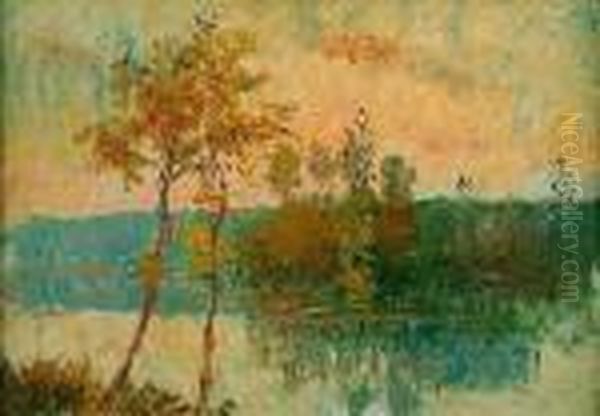 L'etang De Chalou-moulineux Oil Painting by Albert Lebourg