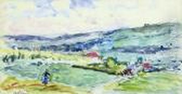 Paysage De Normandie Oil Painting by Albert Lebourg