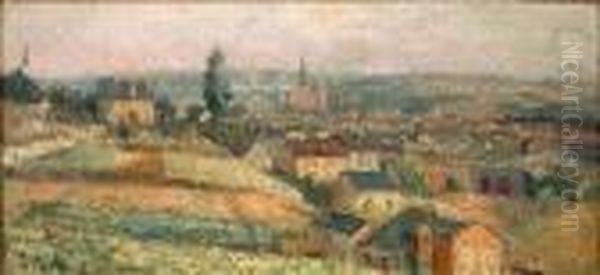 Vue De Rouen Oil Painting by Albert Lebourg