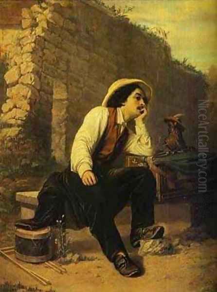 Organ Grinder 1863 Oil Painting by Vasily Perov