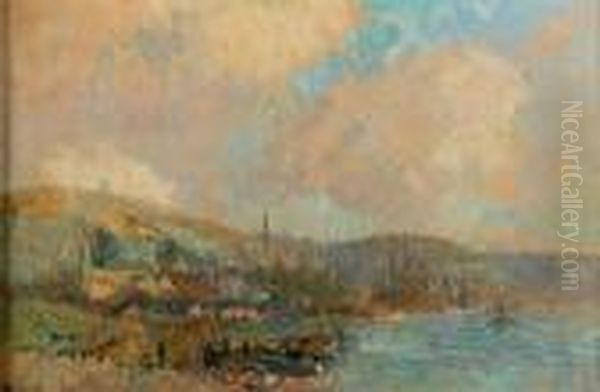 Vapeur Sur La Seine Oil Painting by Albert Lebourg