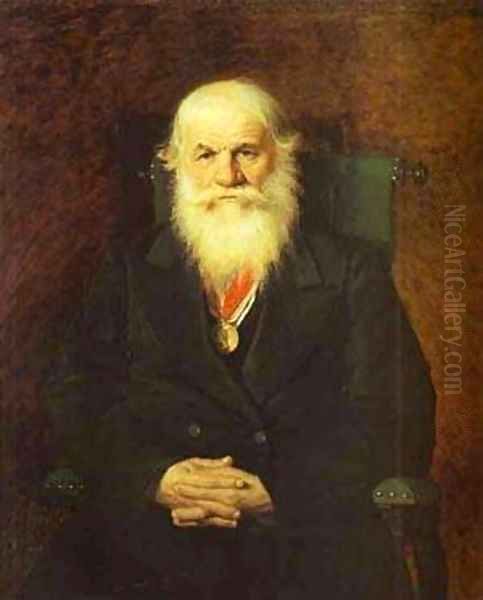 Portrait Of The Merchant Ivan Kamynin 1872 Oil Painting by Vasily Perov