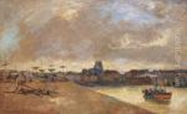 Le Port De Dieppe Oil Painting by Albert Lebourg