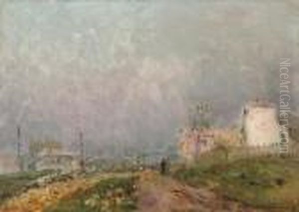 Le Pont A Neuilly-sur-seine Oil Painting by Albert Lebourg