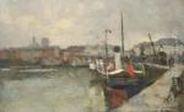 Le Port De Dieppe by Albert Lebourg