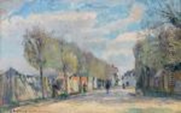 Rue A La Ferte Sous Jouarre Oil Painting by Albert Lebourg