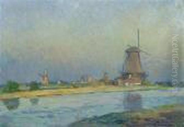 Rotterdam. 1896. Oil Painting by Albert Lebourg