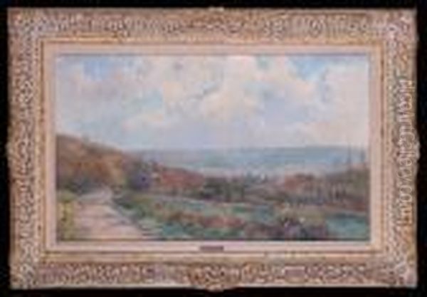 Paysage A La Charrette Oil Painting by Albert Lebourg