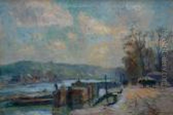 La Cote Sainte-catherine A Rouen Oil Painting by Albert Lebourg