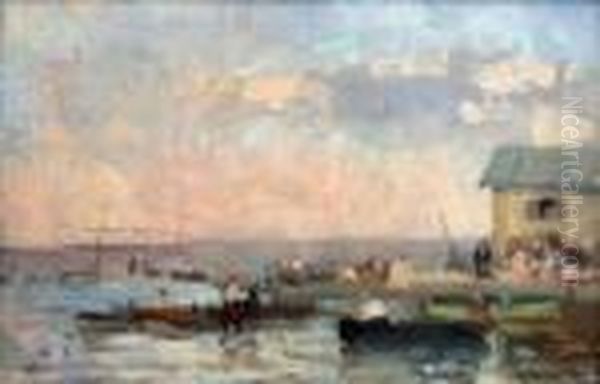 Le Port D'alger. Oil Painting by Albert Lebourg