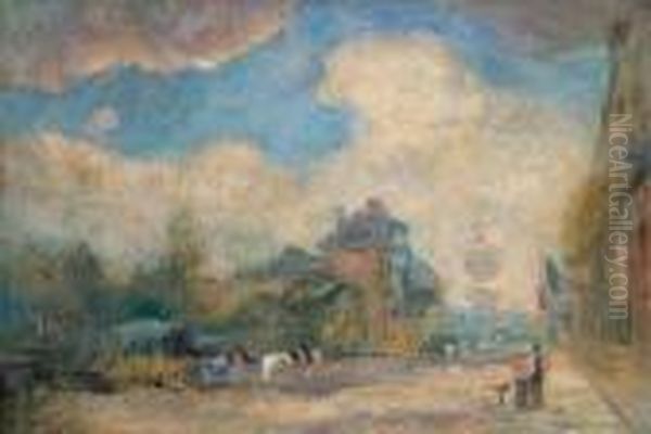 Le Havre Oil Painting by Albert Lebourg