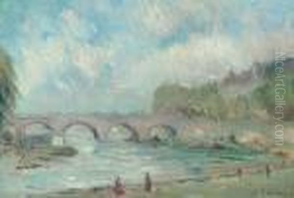 Le Pont Marie Oil Painting by Albert Lebourg