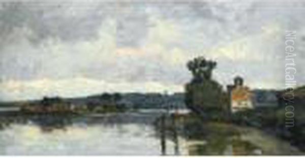 La Seine A Canteleu En Ete Oil Painting by Albert Lebourg