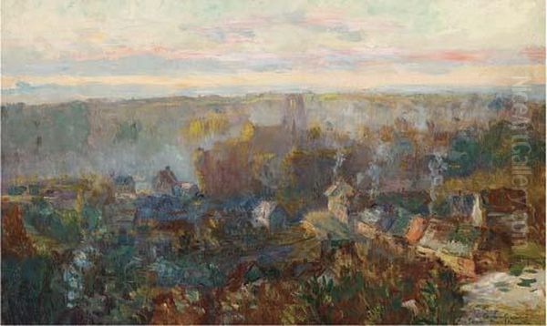 Vue De Moulineux Oil Painting by Albert Lebourg