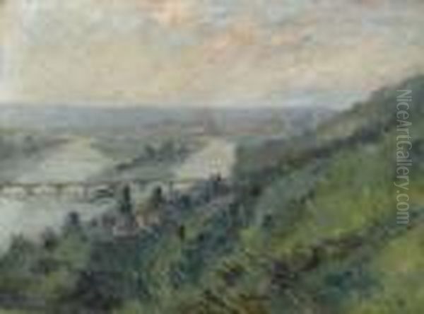 View Of Rouen. Oil Painting by Albert Lebourg