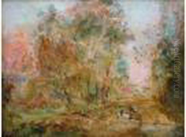 Paysage Aux Grands Arbres Oil Painting by Albert Lebourg