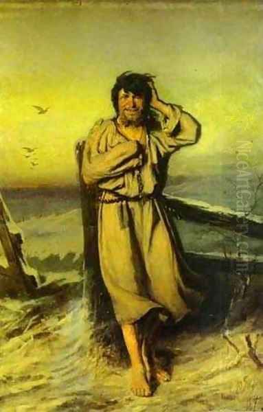 Blessed One 1875-1879 Oil Painting by Vasily Perov