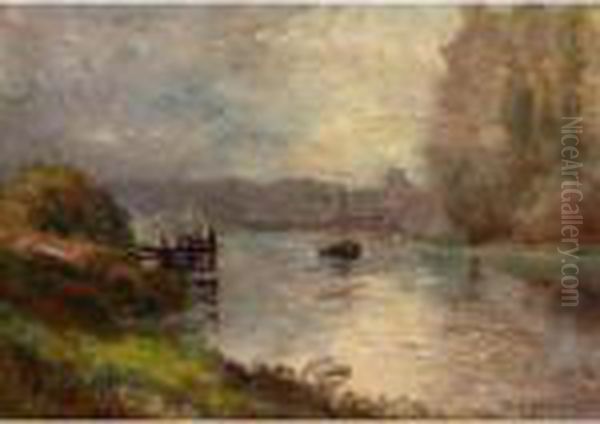 Impression D'automne Au Bas-meudon Oil Painting by Albert Lebourg