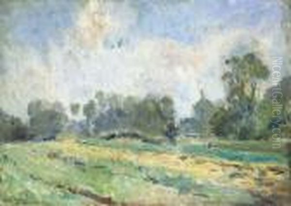 Mondouville Oil Painting by Albert Lebourg