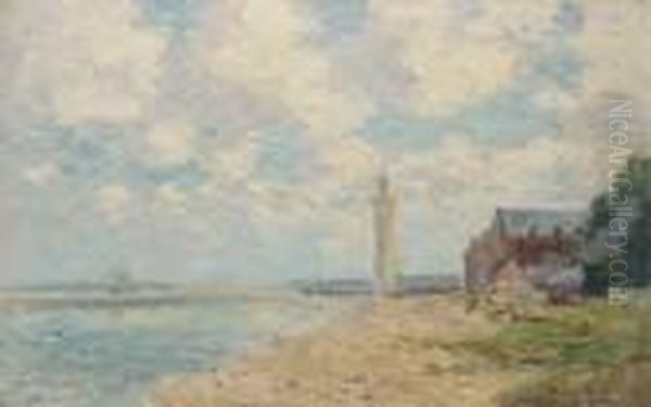 L'embouchure De La Seine, Honfleur Oil Painting by Albert Lebourg