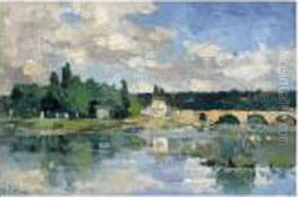 Le Vieux Pont De Sevres Oil Painting by Albert Lebourg