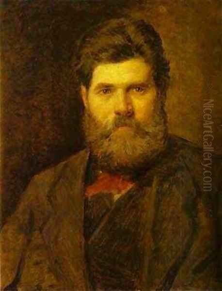 Portrait Of The Sculptor Vladimir Brovsky Oil Painting by Vasily Perov