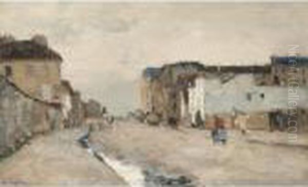 Rue A Bercy Oil Painting by Albert Lebourg