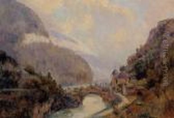 Saint Maurice (valais) Oil Painting by Albert Lebourg